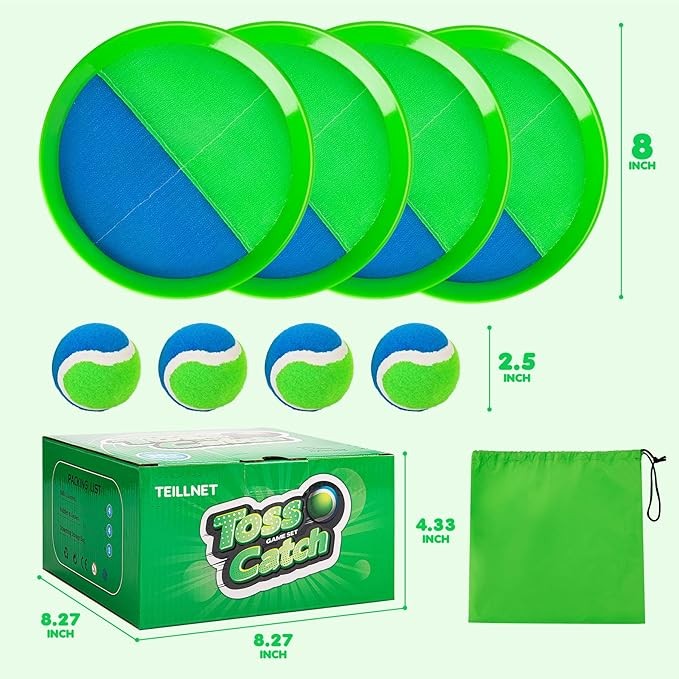 Juego de pelotas para lanzar y atrapar mejorado, juegos familiares para niños, juguetes para rellenar calcetines, resistente al agua, ideal para playa, piscina, patio, juguetes de Navidad, regalo para