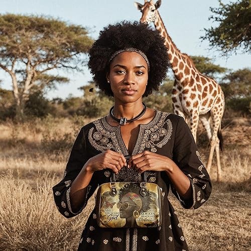 Afroyla African Women's Mini Satchel Bag Top Handle, Small Crossbody Handbag, Vegan Leather, Gifts for Her, Mom, Wife